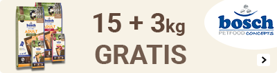 Bosch 15+3 kg gratis DOG